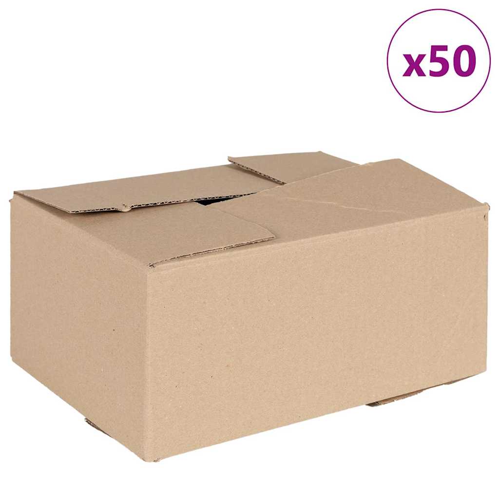 Sammenleggbar boks 50 pcs Naturlig 30 x 21,5 x 14 cm Papp