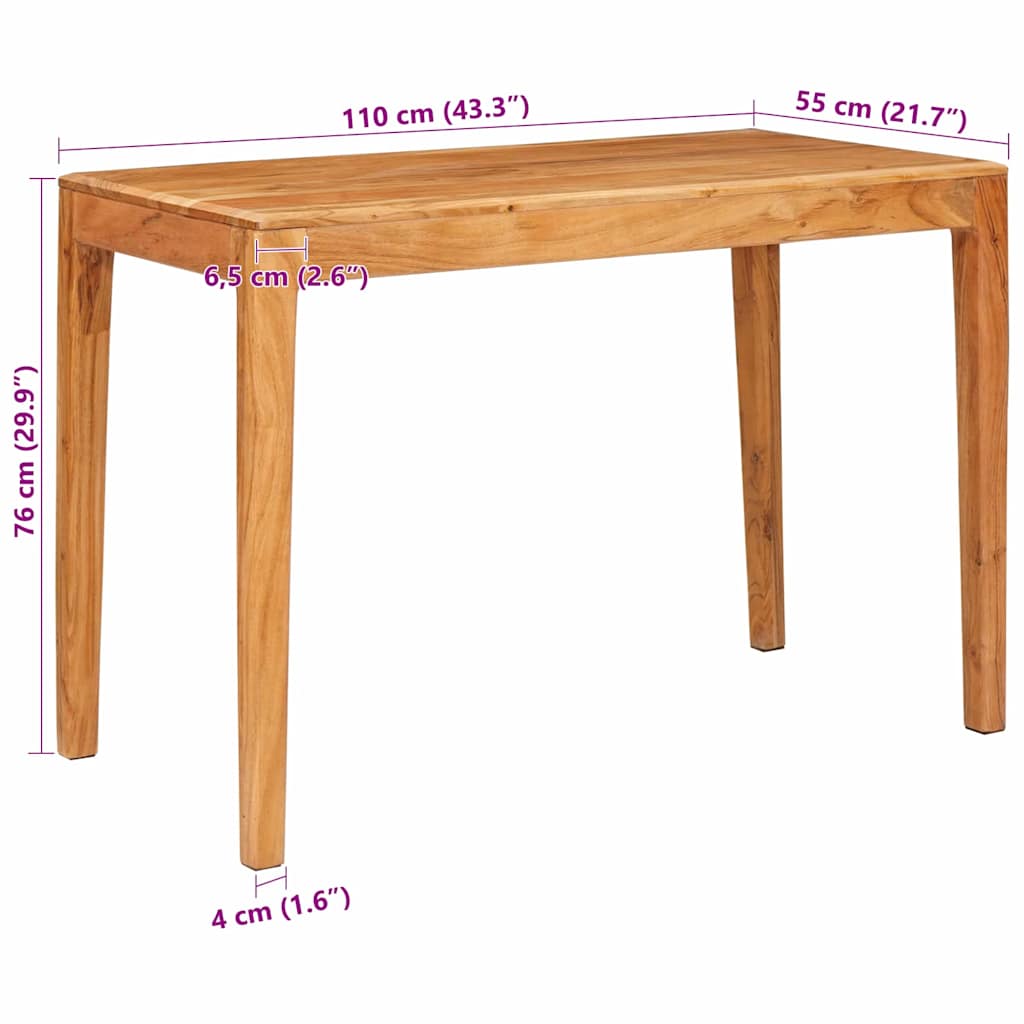 Spisebord Brun 110 x 55 x 76 cm Solid akasietre