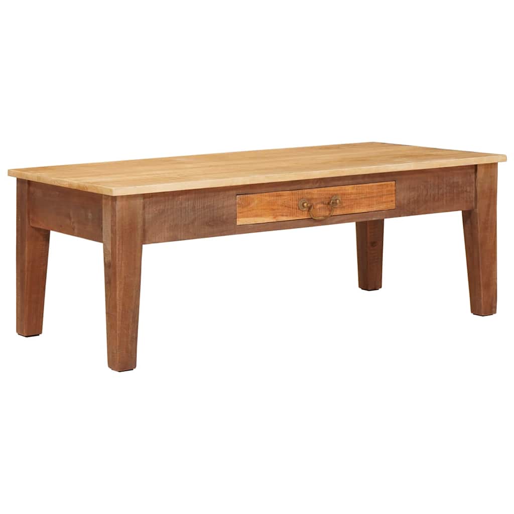 Kaffebord med skuff Brun 110 x 55 x 40 cm Massiv mango tre