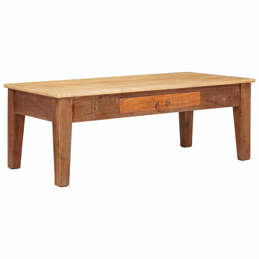 Kaffebord med skuff Brun 110 x 55 x 40 cm Massiv mango tre