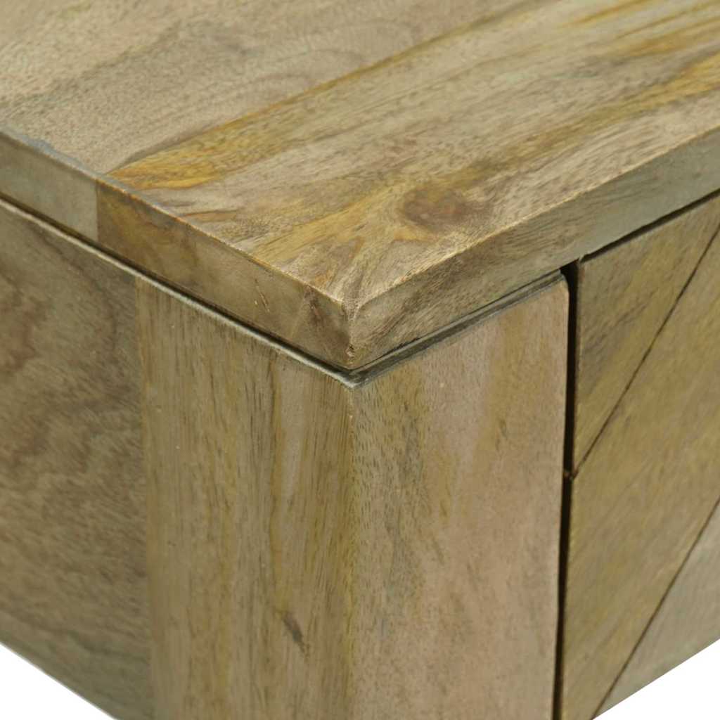 Konsollbord Naturlig grå 110 x 30 x 80 cm Massiv mango tre