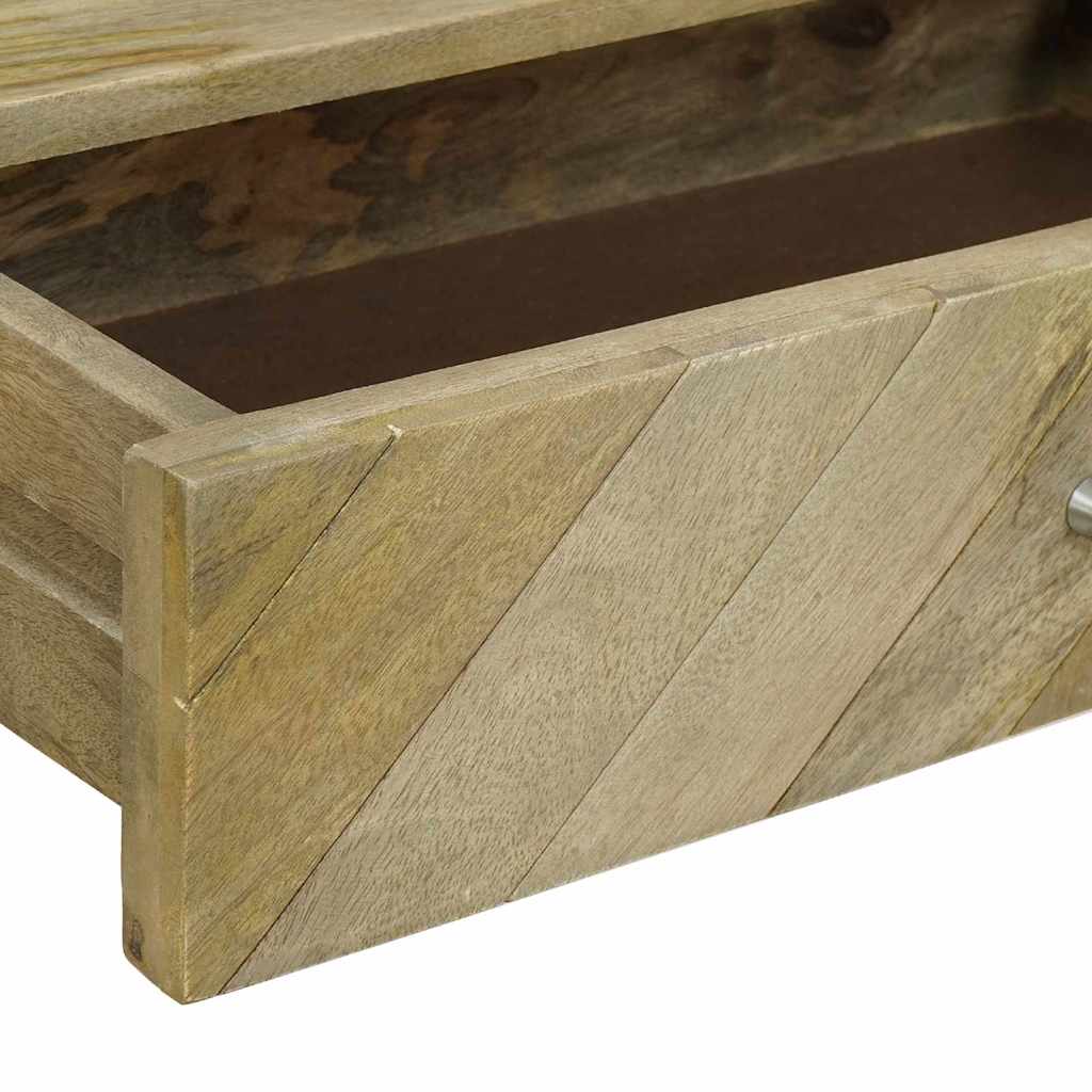 Konsollbord Naturlig grå 110 x 30 x 80 cm Massiv mango tre