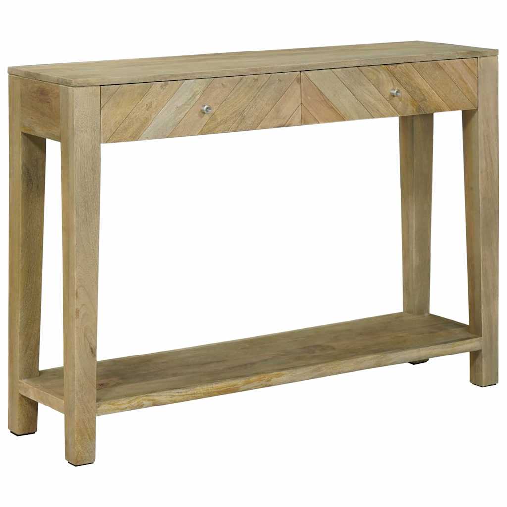 Konsollbord Naturlig grå 110 x 30 x 80 cm Massiv mango tre
