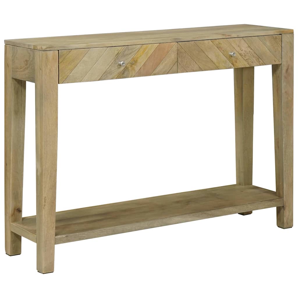 Konsollbord Naturlig grå 110 x 30 x 80 cm Massiv mango tre