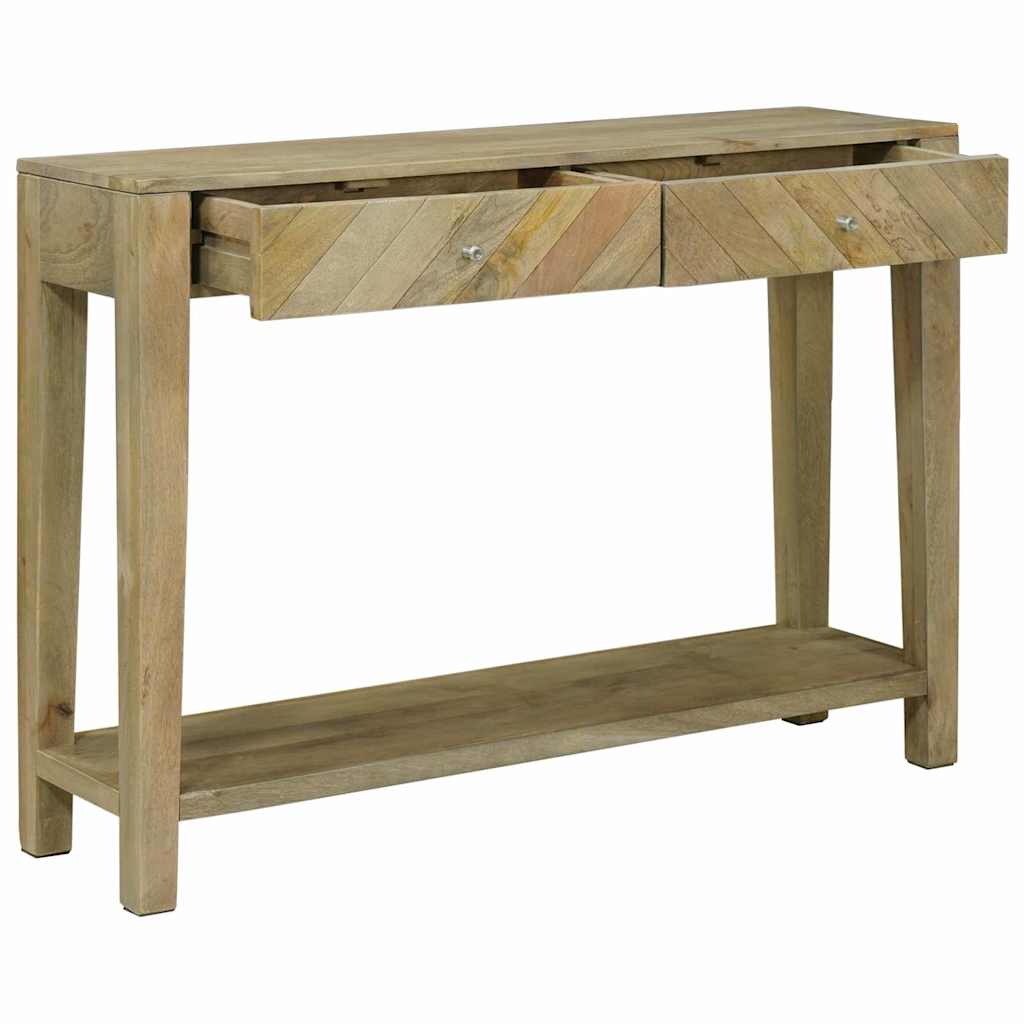 Konsollbord Naturlig grå 110 x 30 x 80 cm Massiv mango tre