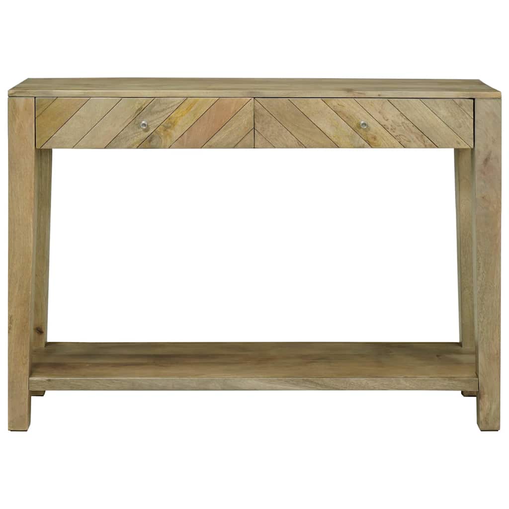 Konsollbord Naturlig grå 110 x 30 x 80 cm Massiv mango tre