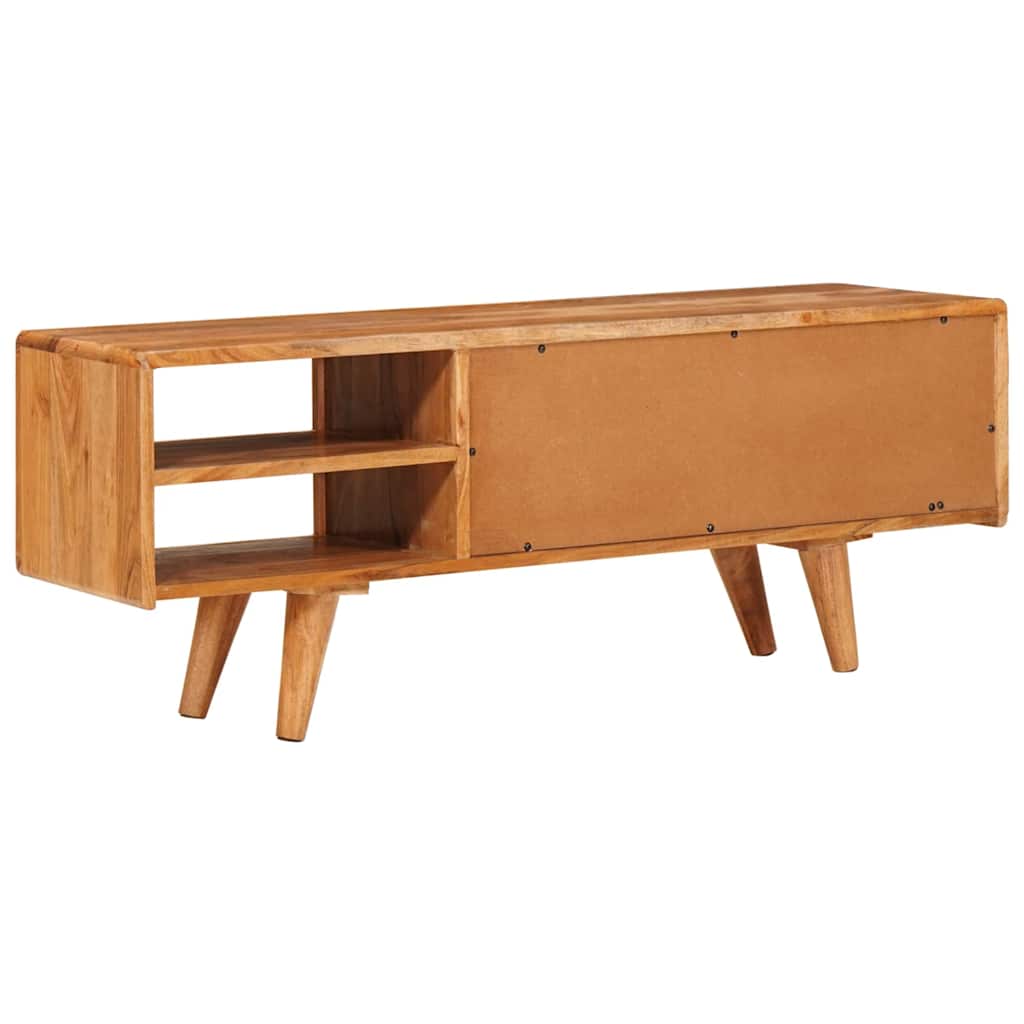 TV-skap med hylle med dør Brun 110 x 30 x 40 cm Solid akasietre