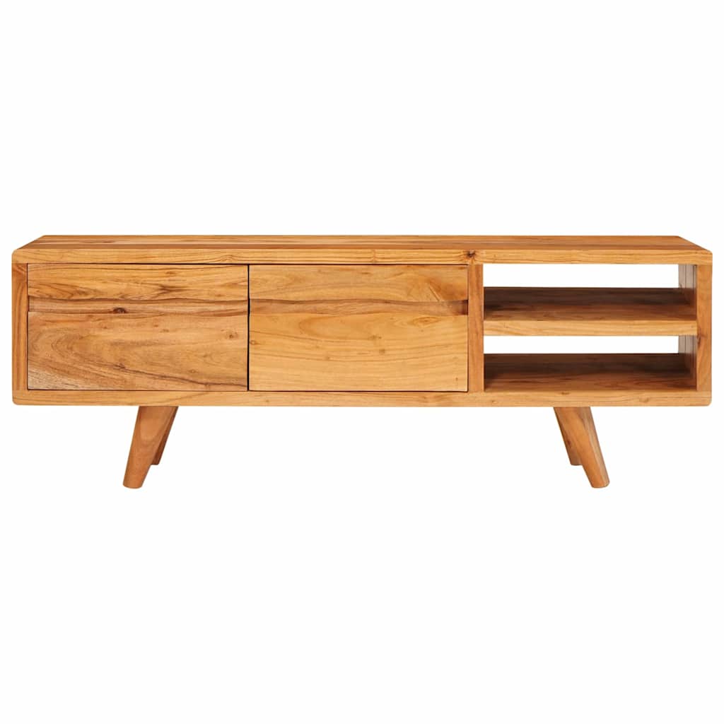 TV-skap med hylle med dør Brun 110 x 30 x 40 cm Solid akasietre