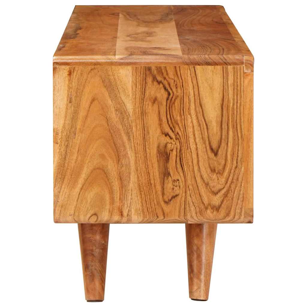 TV-skap med hylle med dør Brun 110 x 30 x 40 cm Solid akasietre