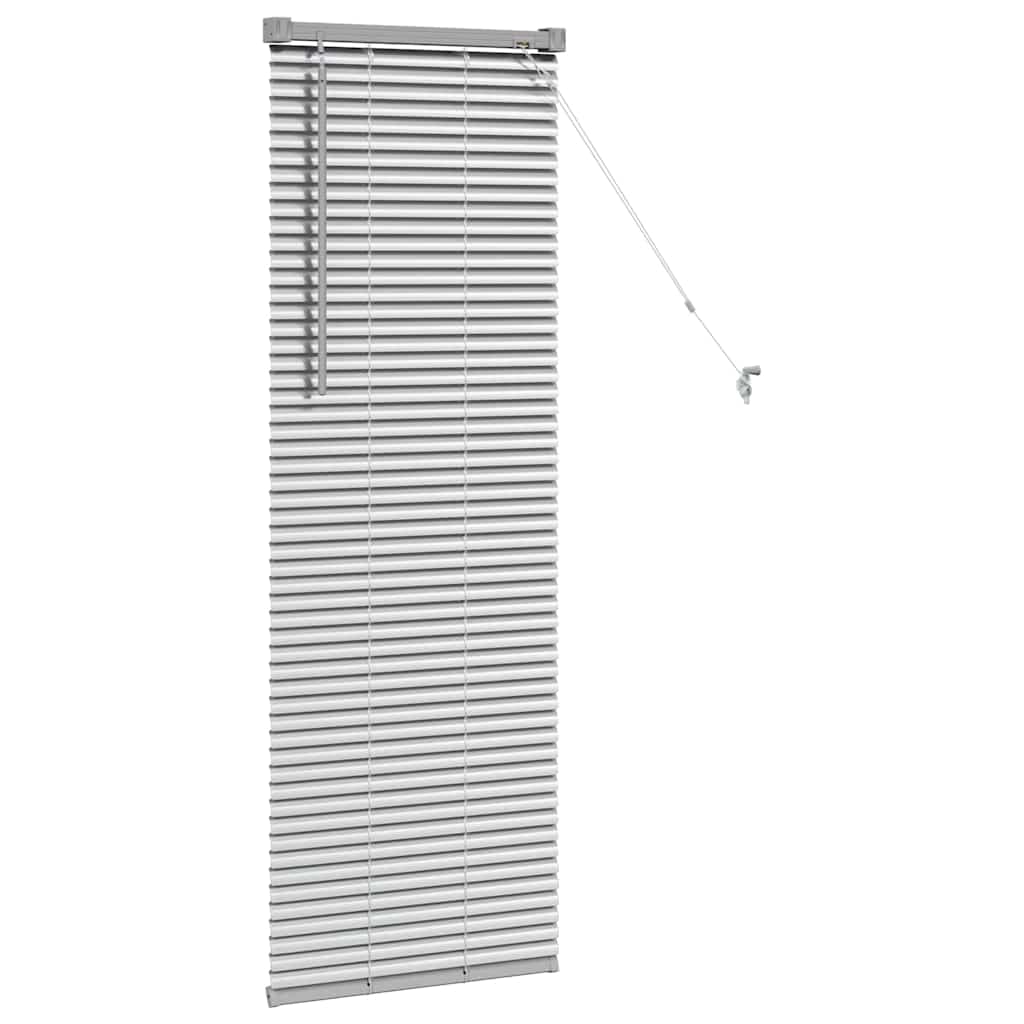 Vindu Persienne med gardiner sølv Aluminium