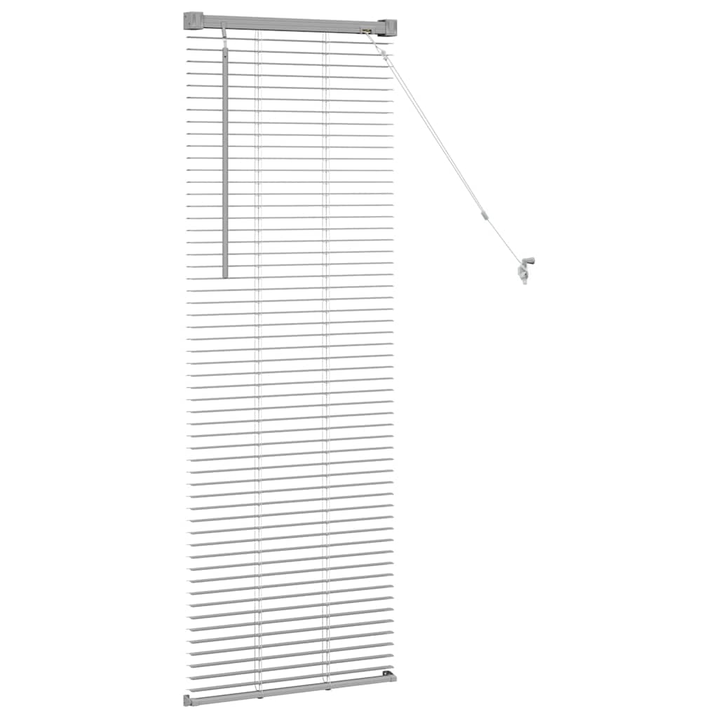 Vindu Persienne med gardiner sølv Aluminium