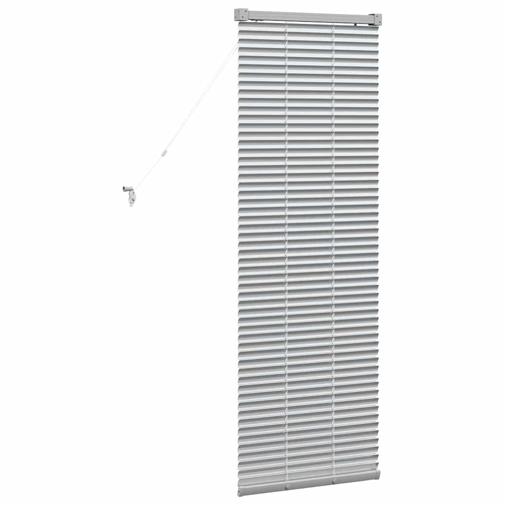 Vindu Persienne med gardiner sølv Aluminium