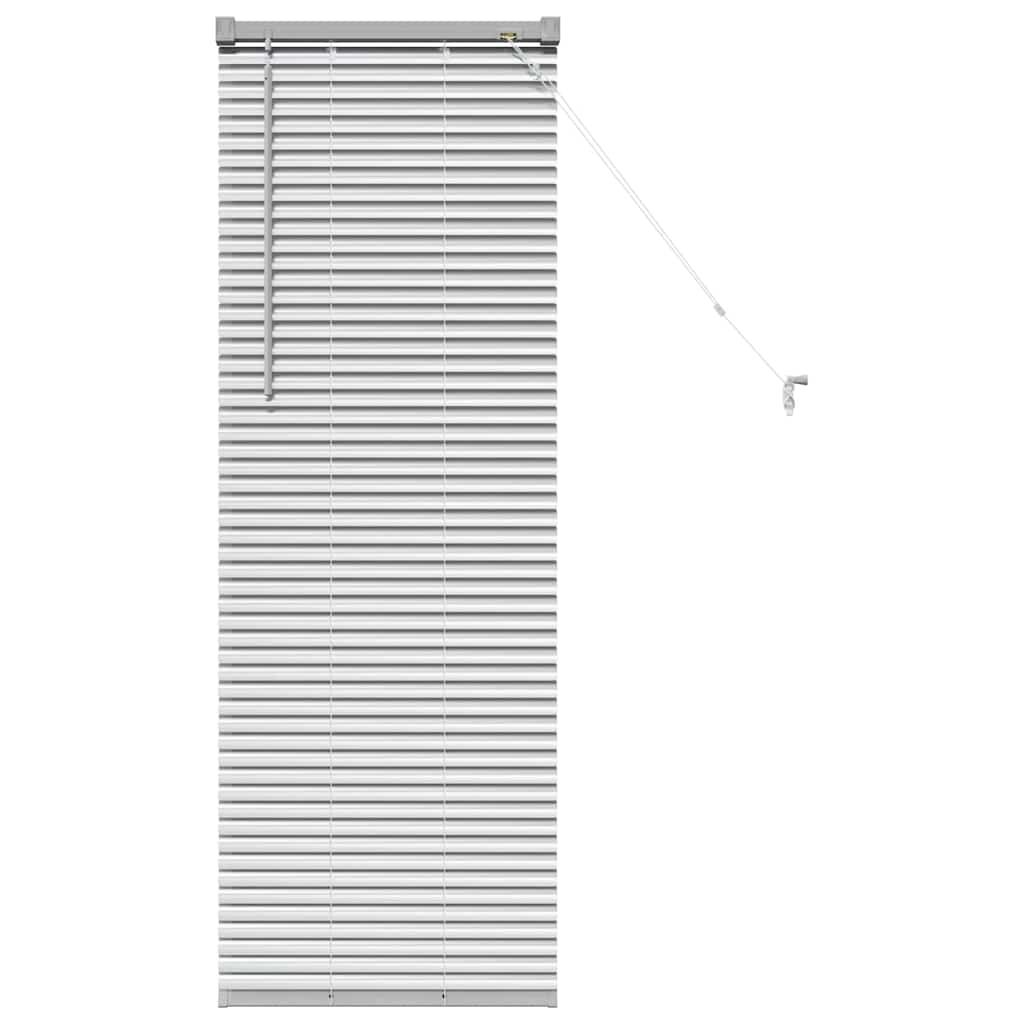 Vindu Persienne med gardiner sølv Aluminium