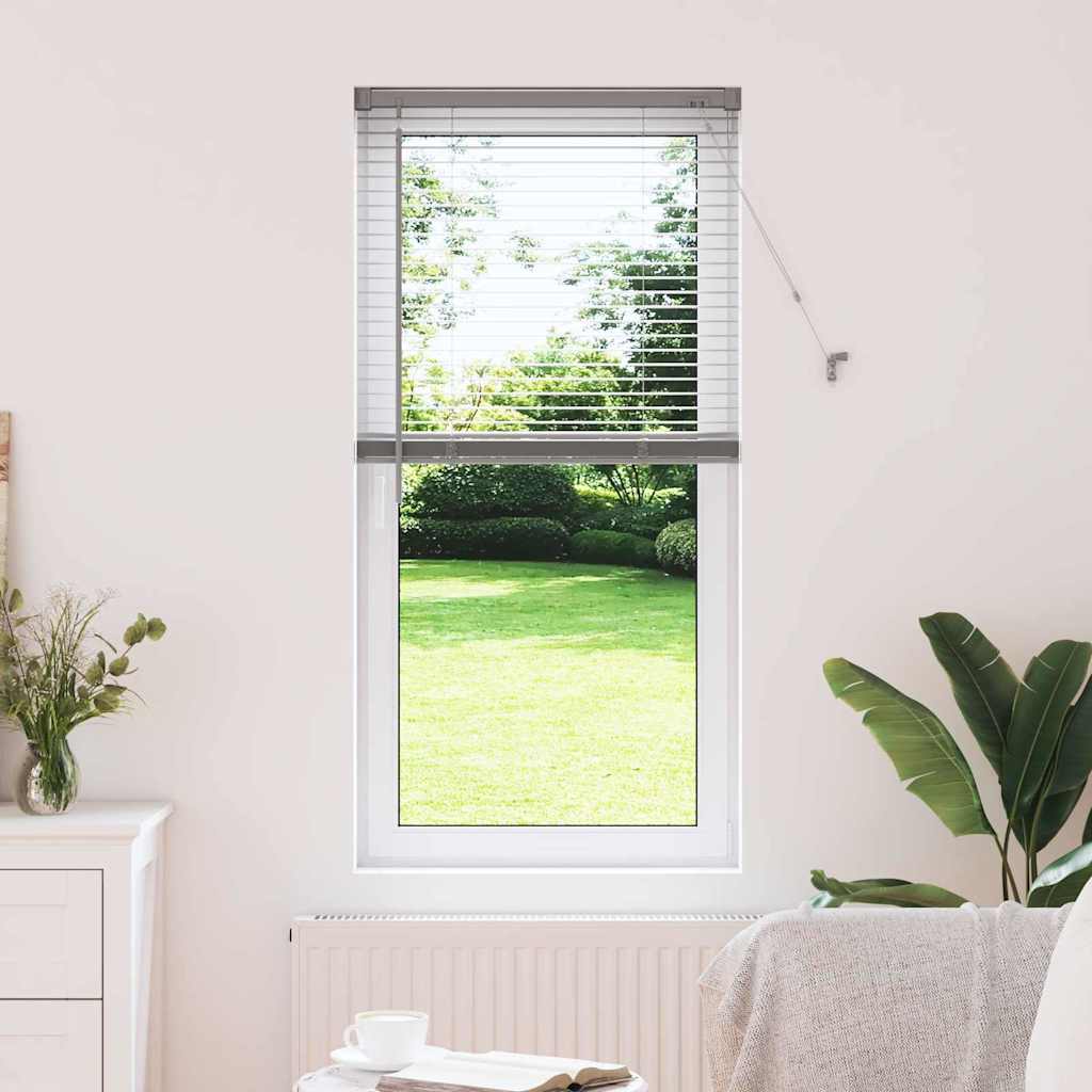 Vindu Persienne med gardiner sølv Aluminium