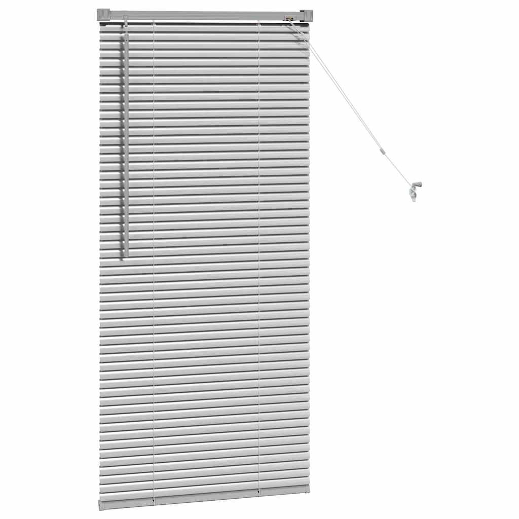 Vindu Persienne med gardiner sølv Aluminium