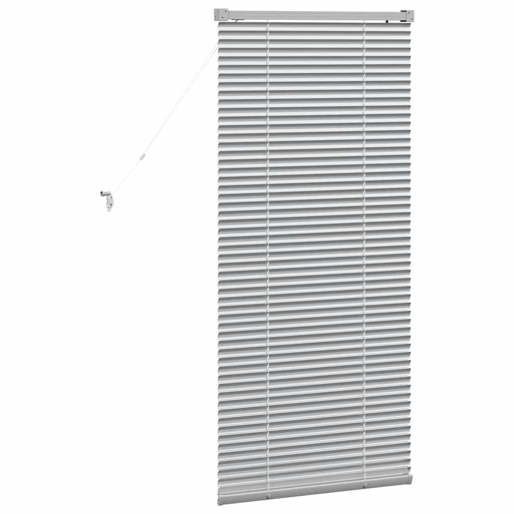 Vindu Persienne med gardiner sølv Aluminium