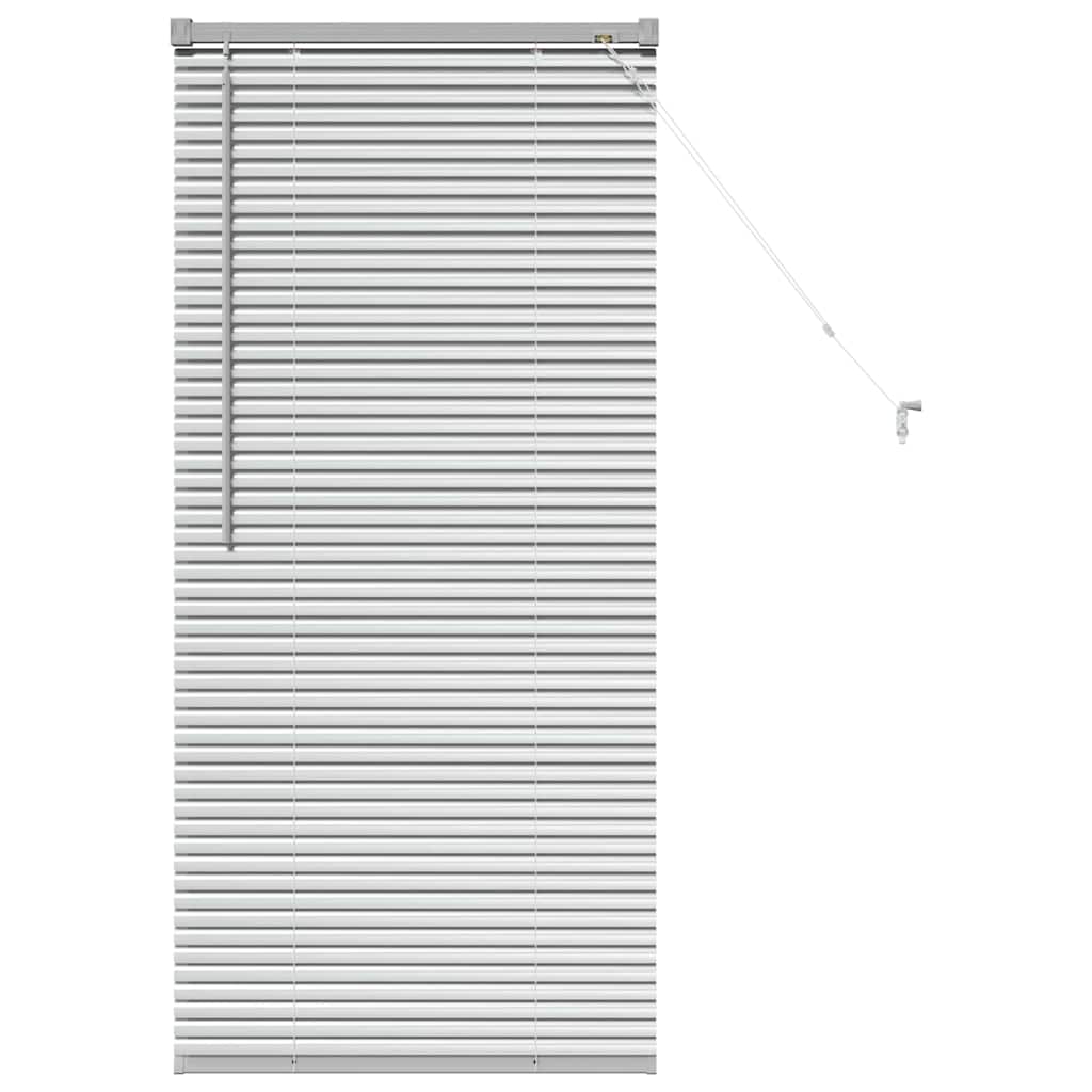 Vindu Persienne med gardiner sølv Aluminium