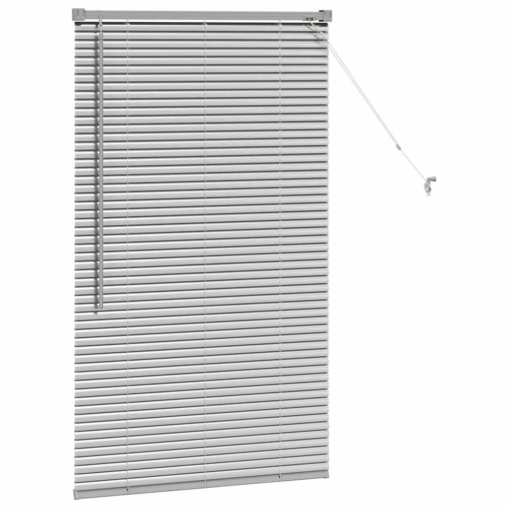 Vindu Persienne med gardiner sølv Aluminium