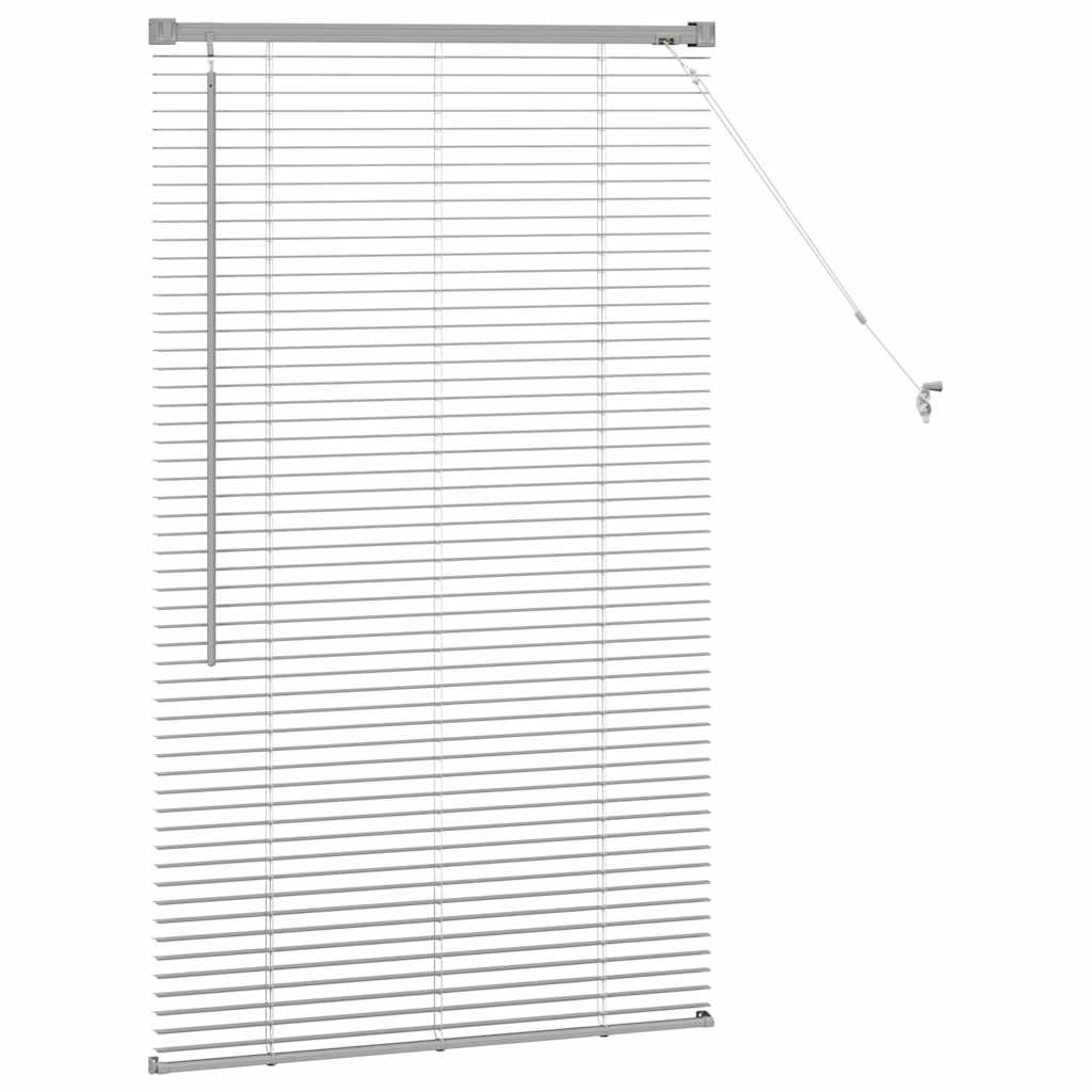 Vindu Persienne med gardiner sølv Aluminium