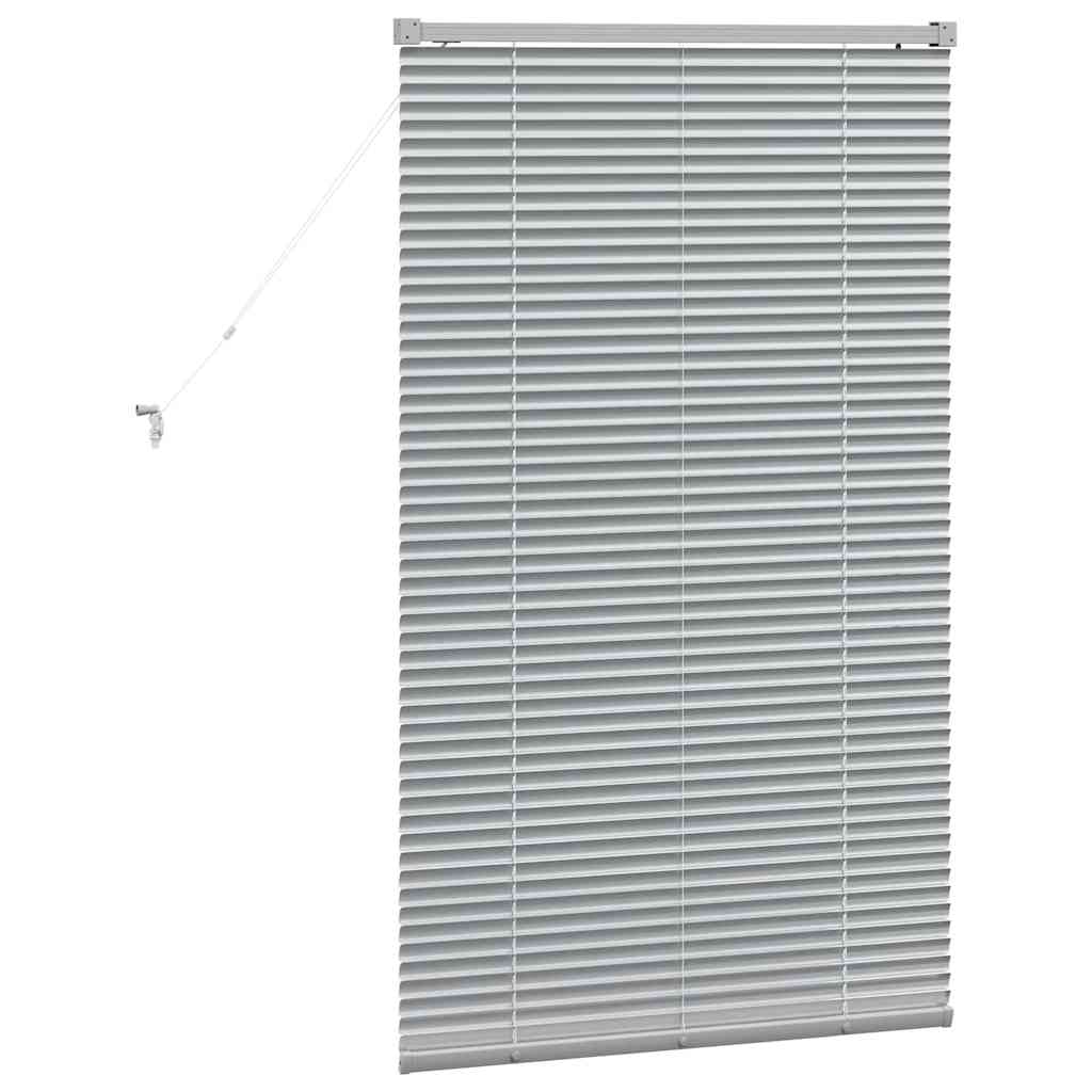 Vindu Persienne med gardiner sølv Aluminium