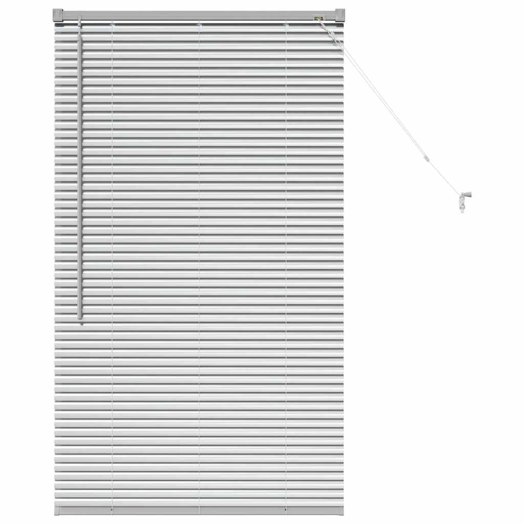 Vindu Persienne med gardiner sølv Aluminium