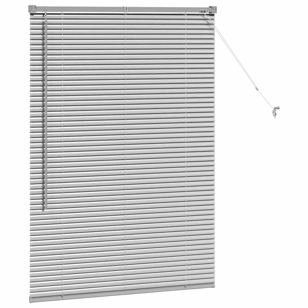 Vindu Persienne med gardiner sølv Aluminium