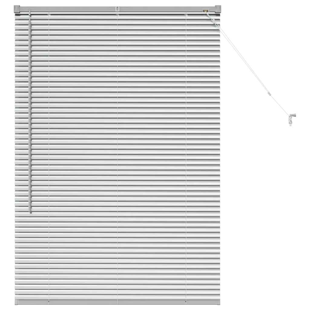 Vindu Persienne med gardiner sølv Aluminium