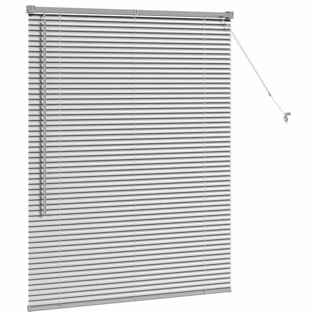 Vindu Persienne med gardiner sølv Aluminium