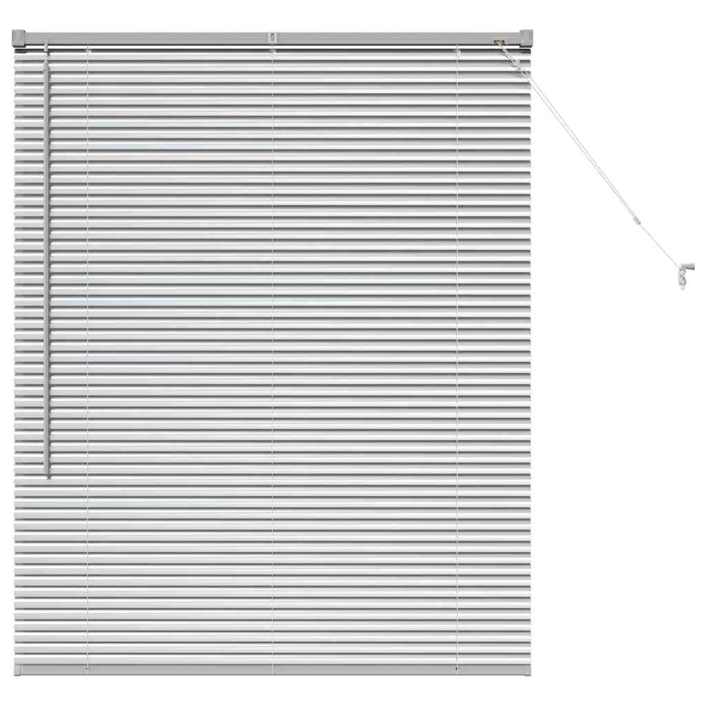 Vindu Persienne med gardiner sølv Aluminium