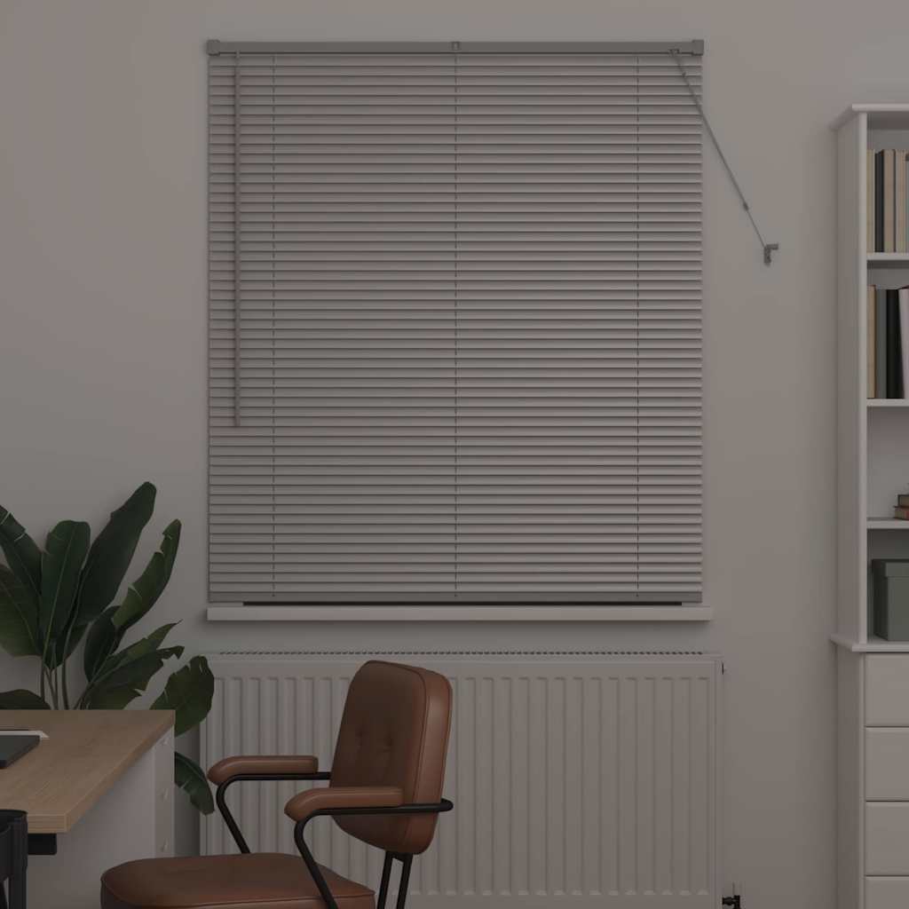 Vindu Persienne med gardiner sølv Aluminium