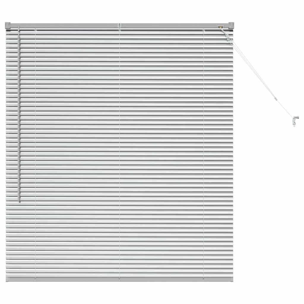 Vindu Persienne med gardiner sølv Aluminium