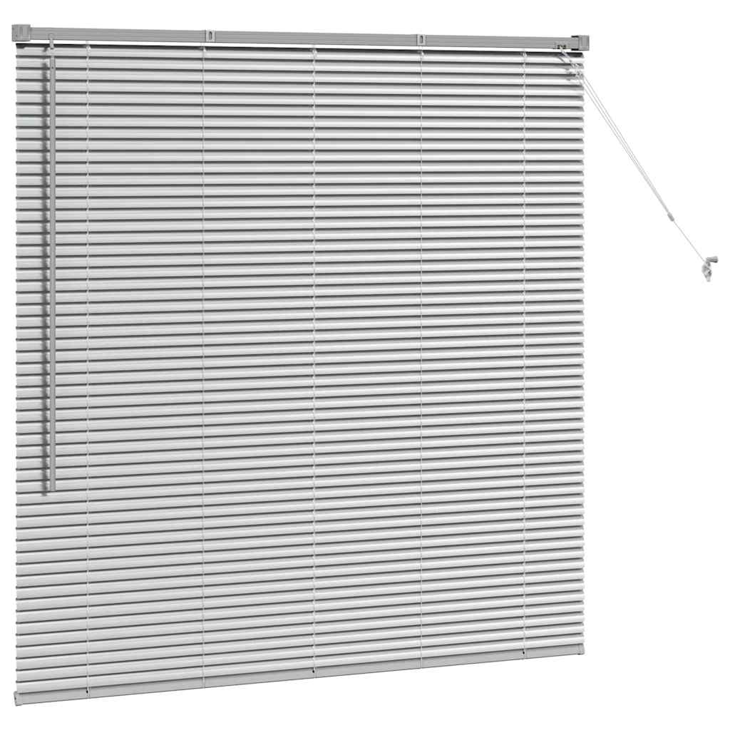 Vindu Persienne med gardiner sølv Aluminium