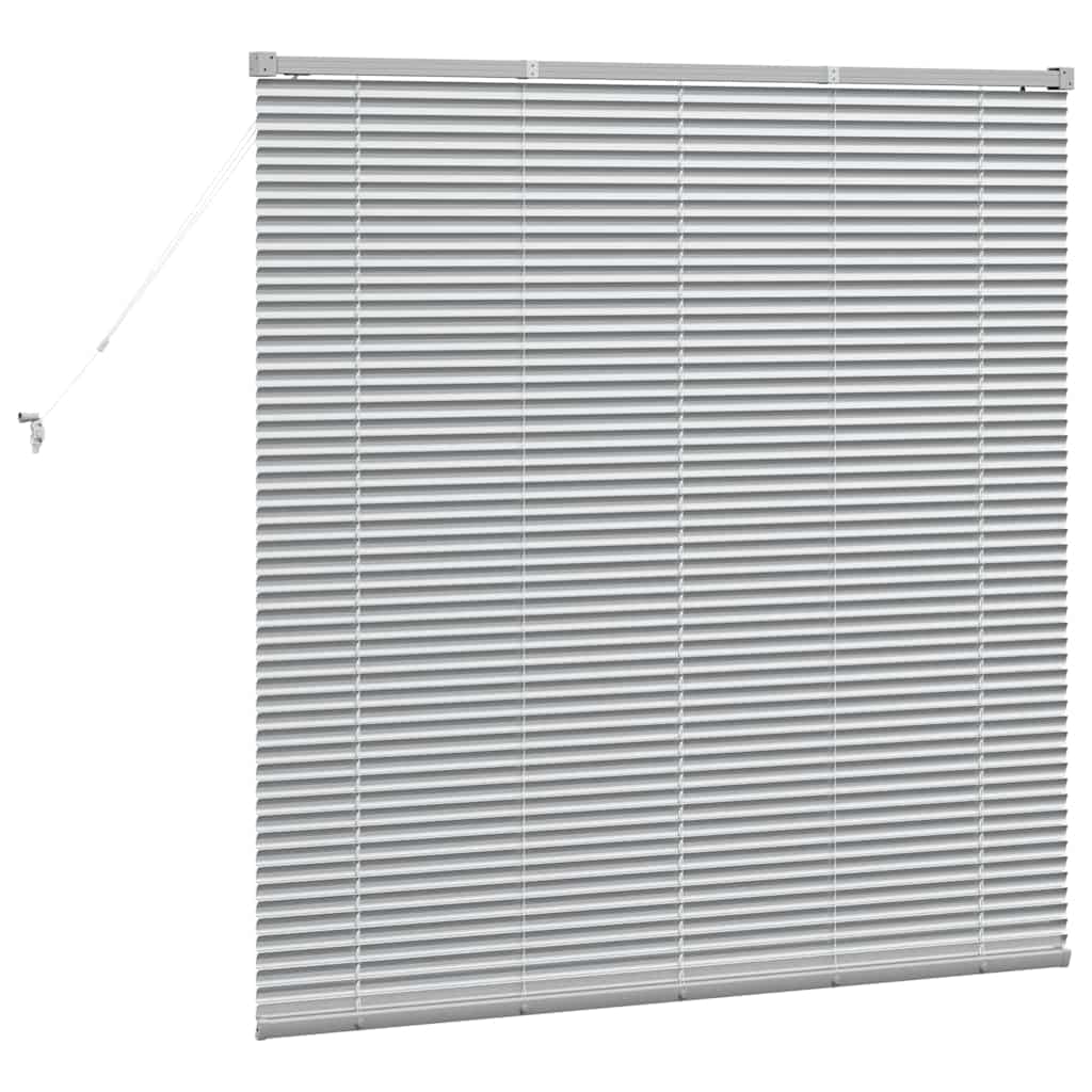 Vindu Persienne med gardiner sølv Aluminium