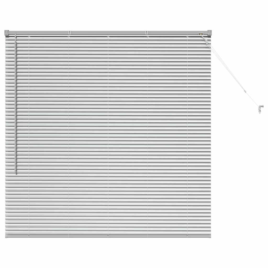 Vindu Persienne med gardiner sølv Aluminium
