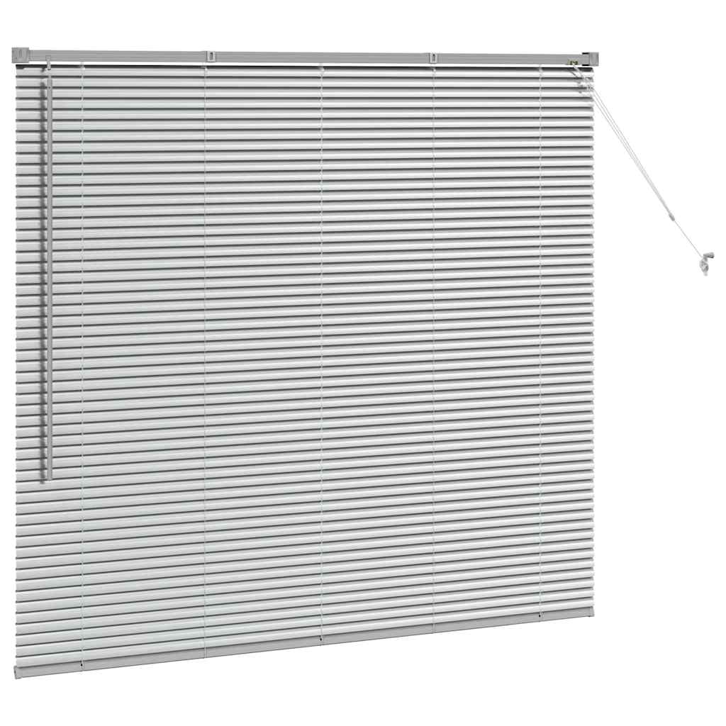 Vindu Persienne med gardiner sølv Aluminium