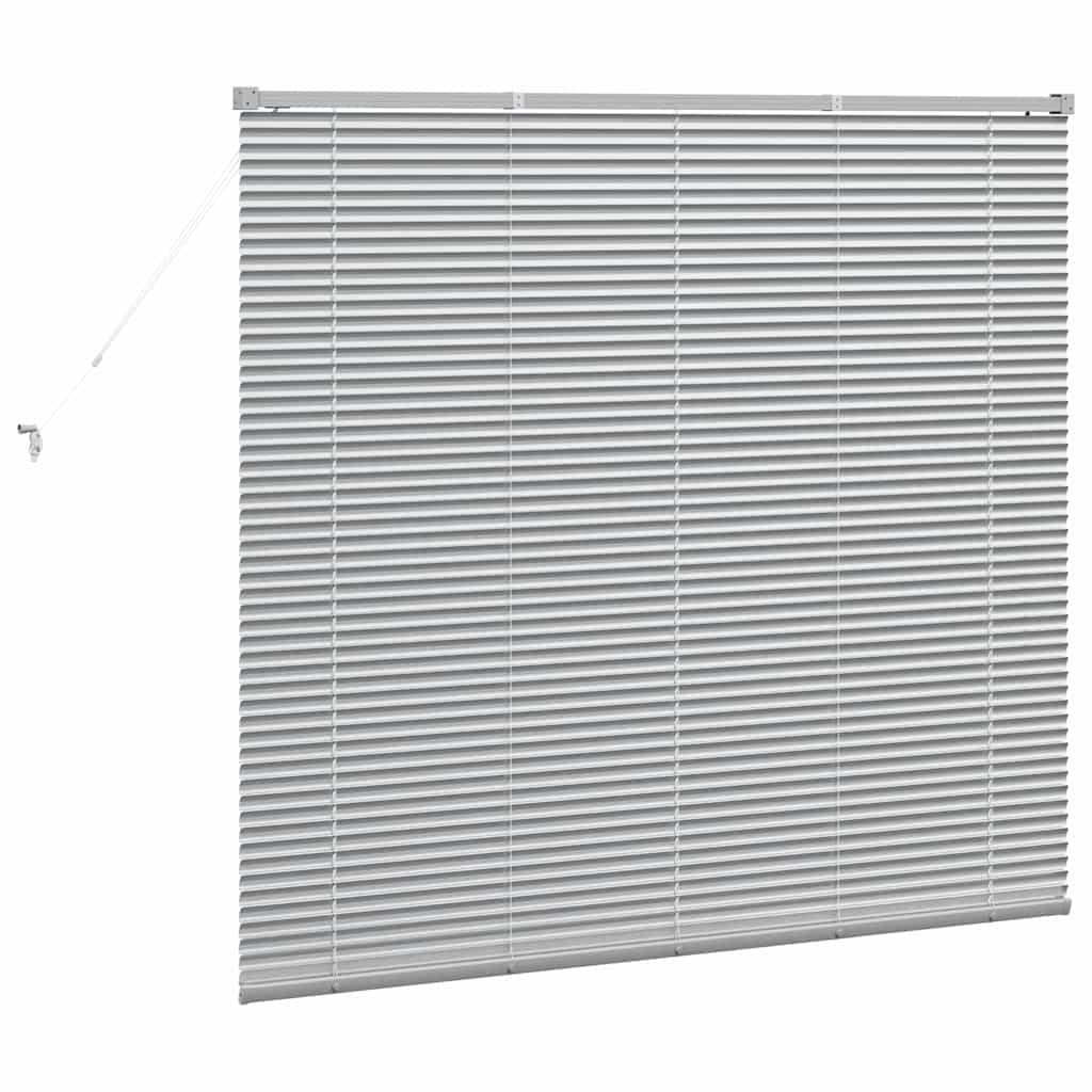 Vindu Persienne med gardiner sølv Aluminium