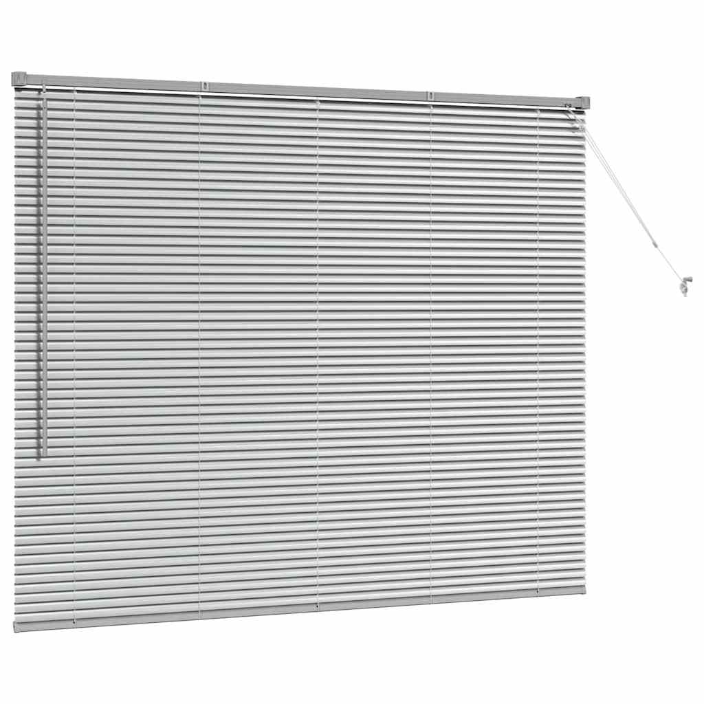 Venetianspersienner sølv 130 x 155 cm Aluminium