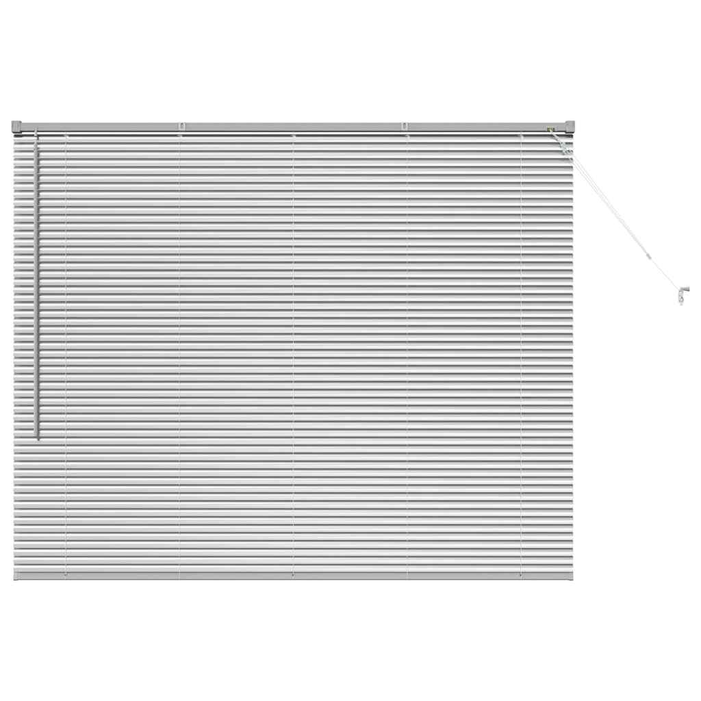 Venetianspersienner sølv 130 x 155 cm Aluminium