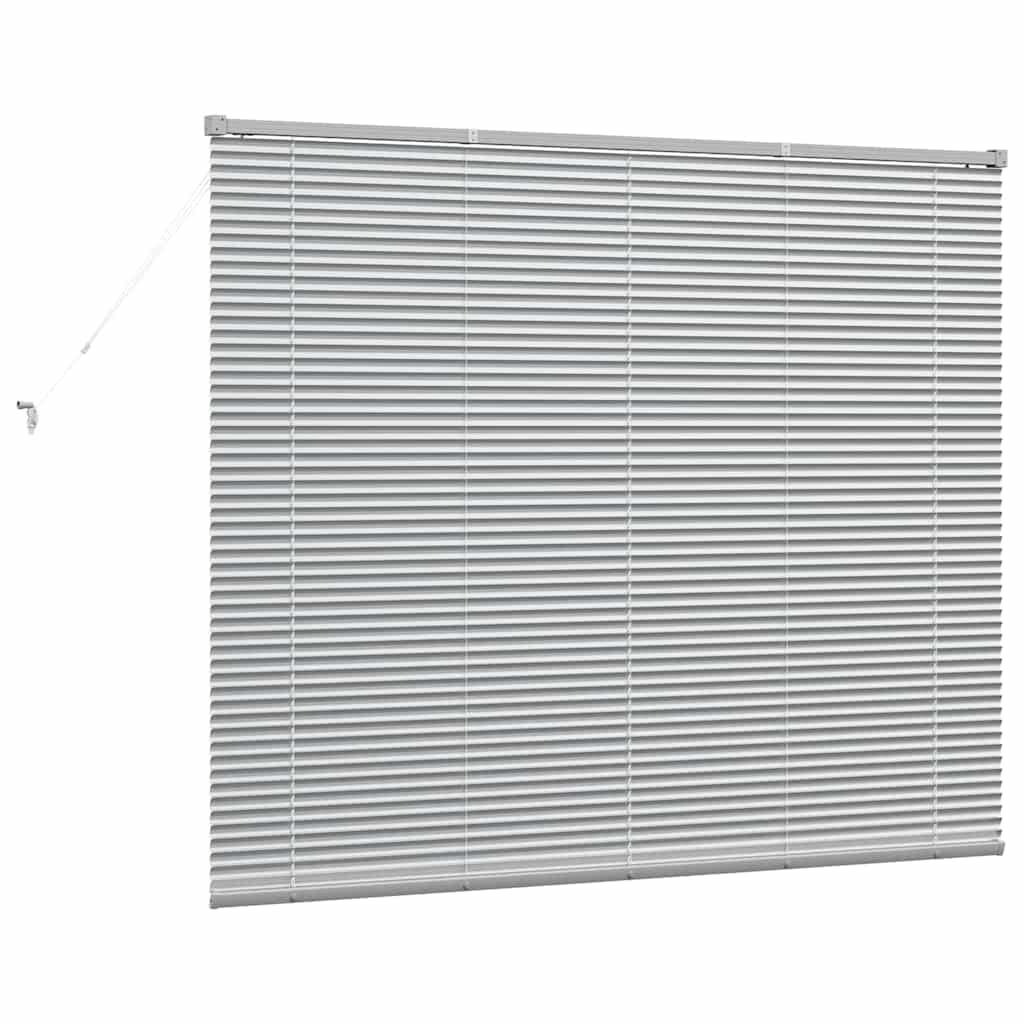 Venetianspersienner sølv 130 x 160 cm Aluminium