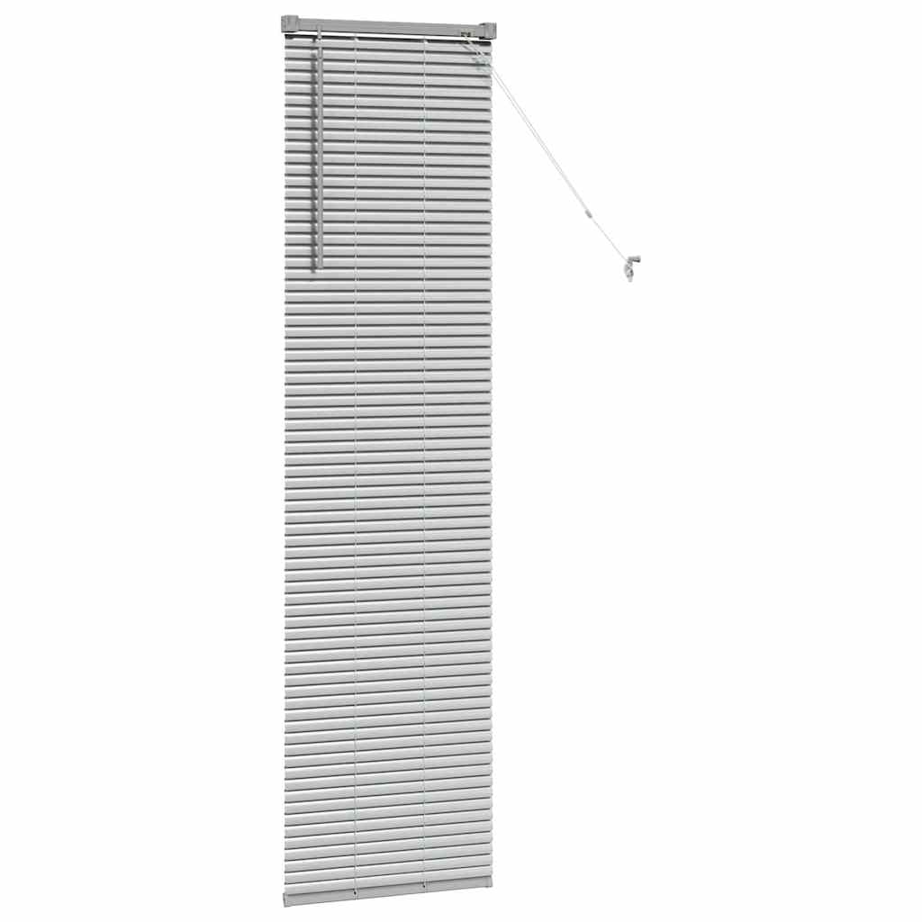 Vindu Persienne med gardiner sølv Aluminium