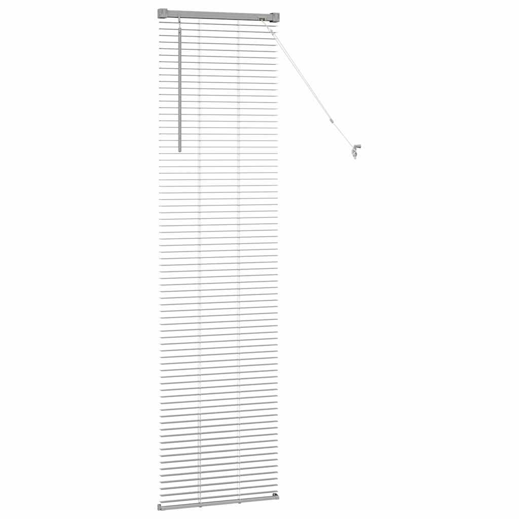 Vindu Persienne med gardiner sølv Aluminium