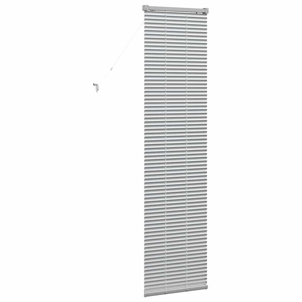 Vindu Persienne med gardiner sølv Aluminium