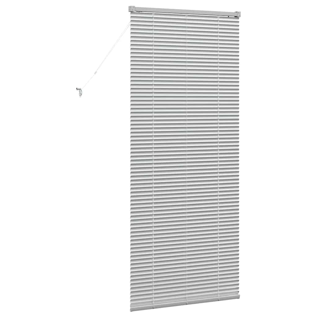 Vindu Persienne med gardiner sølv Aluminium