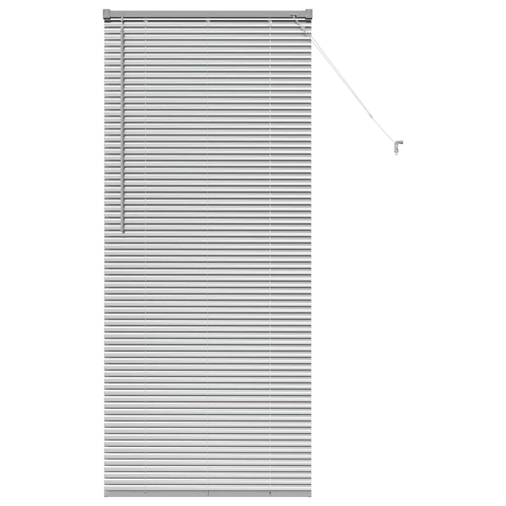 Vindu Persienne med gardiner sølv Aluminium