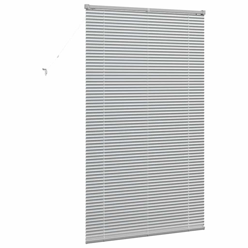 Vindu Persienne med gardiner sølv Aluminium