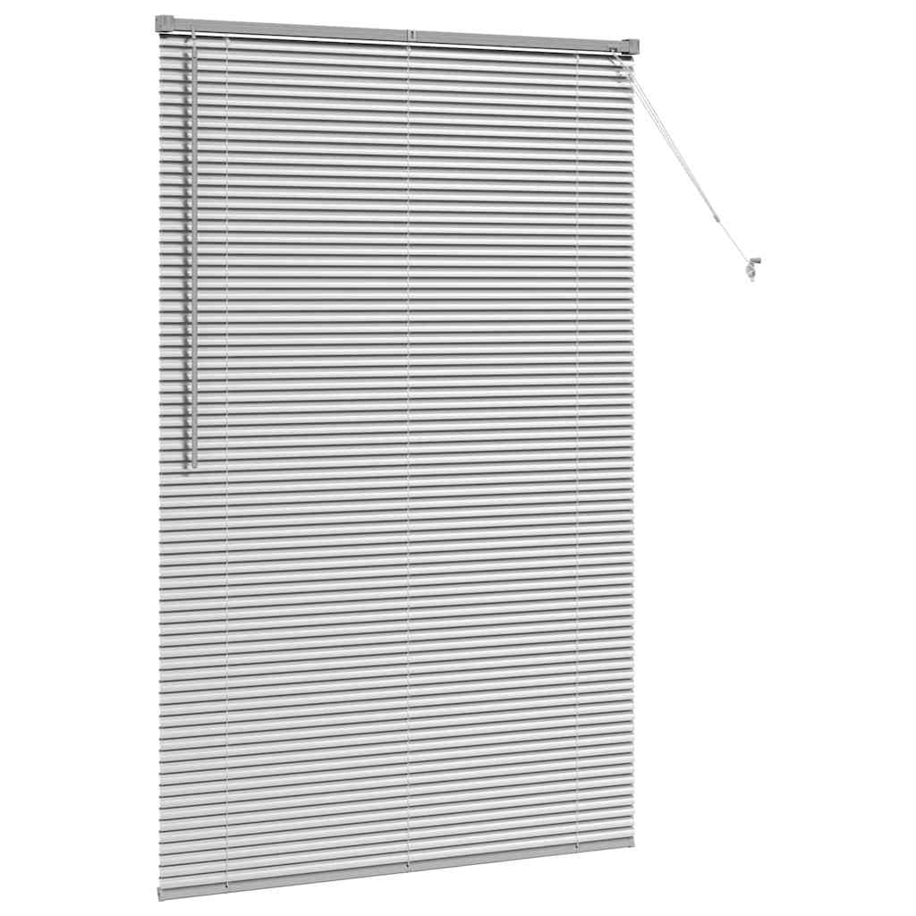 Vindu Persienne med gardiner sølv Aluminium