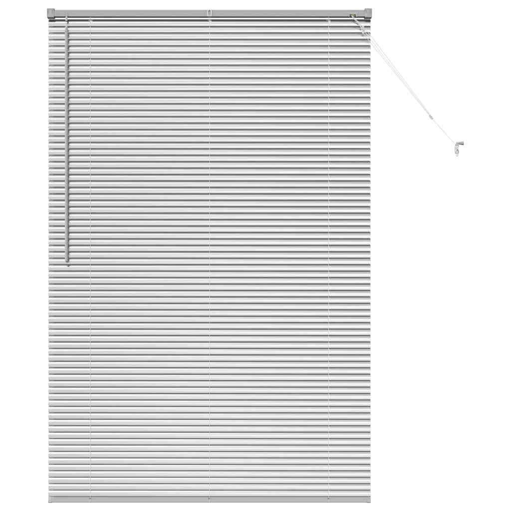 Vindu Persienne med gardiner sølv Aluminium