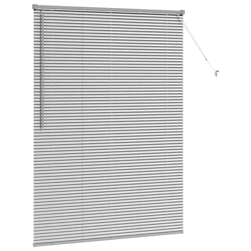 Vindu Persienne med gardiner sølv Aluminium
