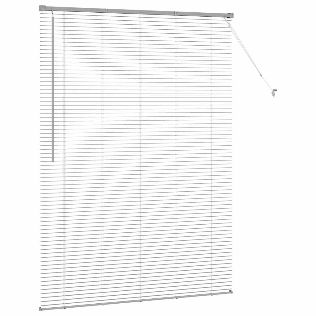 Vindu Persienne med gardiner sølv Aluminium