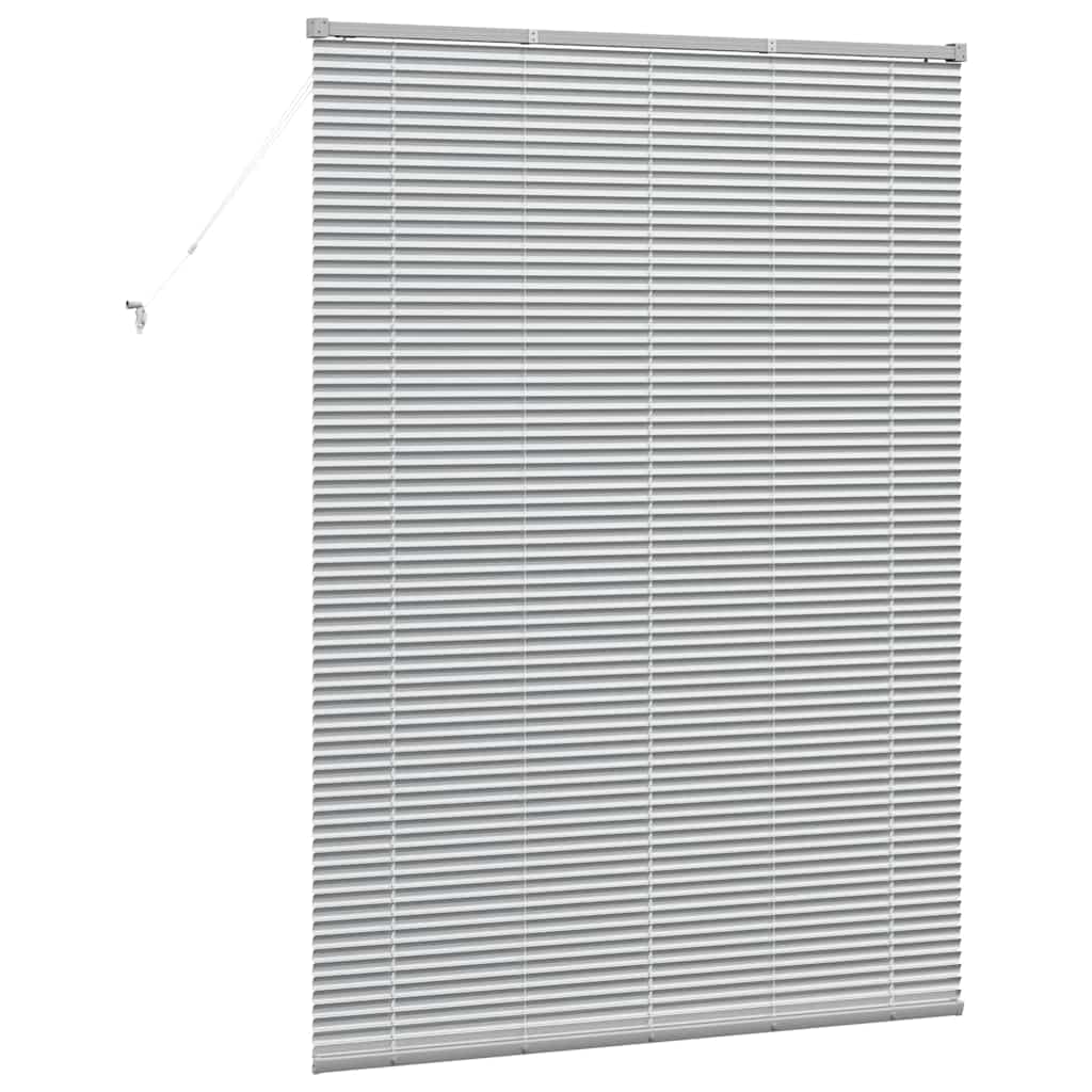 Vindu Persienne med gardiner sølv Aluminium
